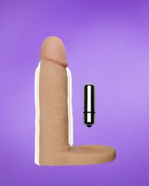 Lovetoy 5,8cm - Ultra puha péniszgyűrű análvibrátorral (15cm)