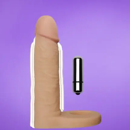 Lovetoy 5,8cm - Ultra puha péniszgyűrű análvibrátorral (15cm)