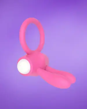 Lovetoy - Nyuszis vibrációs péniszgyűrű (rózsaszín)