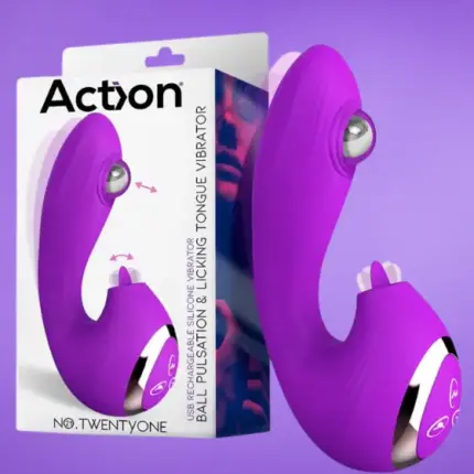 Action No. TwentyOne - Akkus, pulzáló g-pont vibrátor (lila)