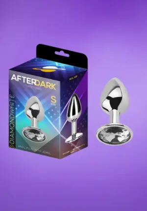Afterdark - Análdugó gyémánt dísszel (ezüst) S