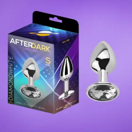Afterdark - Análdugó gyémánt dísszel (ezüst) S