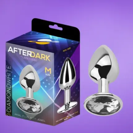 Afterdark - Análdugó ezüst kővel M