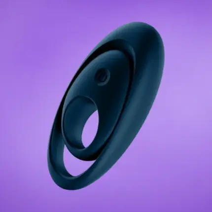 Satisfyer Glorious Duo - Akkus, vízálló,vibrációs péniszgyűrű (kék)