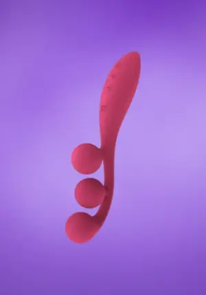 Satisfyer Tri Ball 1 - Akkus, multifunkciós vibrátor (piros)