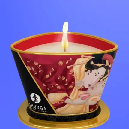 Shunga - Masszázsgyertya (pezsgő/eper)