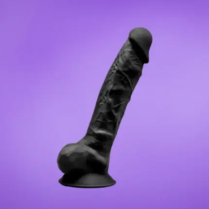 Silexd - Élethű műpénisz (fekete) - 21,5cm