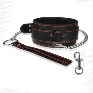 Lovetoy - Nyakörv pórázzal (fekete-piros) - Image 5