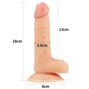 Lovetoy 7" - Ultra puha dildó (18 cm) - Image 5