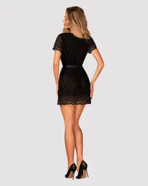 Obsessive Giully - Fekete csipke köntös - Image 4