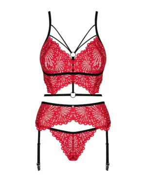 Obsessive Mettia - Fehérnemű szett (piros) - Image 4