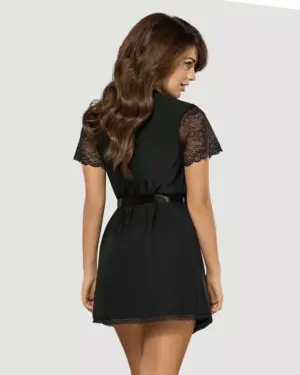 Obsessive Miamor - Fekete köntös S/M - Image 4