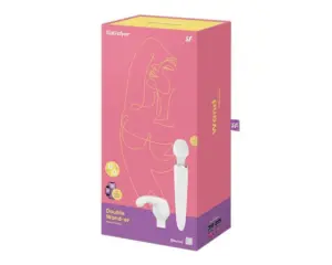 Satisfyer Double Wand-er - Okos, akkus masszírozó vibrátor (fehér) - Image 6
