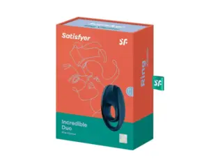 Satisfyer Incredible Duo - Akkus, vízálló, vibrációs péniszgyűrű (kék) - Image 4