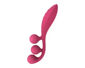 Satisfyer Tri Ball 1 - Akkus, multifunkciós vibrátor (piros) - Image 2