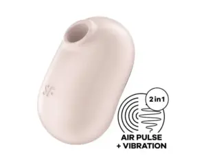 Satisfyer Pro To Go 2 - Akkus, léghullámos csiklóizgató vibrátor (bézs) - Image 5