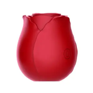 Ünihörn Redrose - Akkus rózsa alakú csiklóizgató (piros) - Image 4