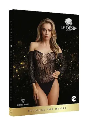 Le Désir Wonder Rhinestone Bodysuit - Csipke body S/L - Image 3