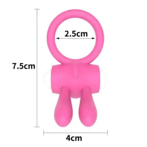 Lovetoy - Nyuszis vibrációs péniszgyűrű (rózsaszín) - Image 4