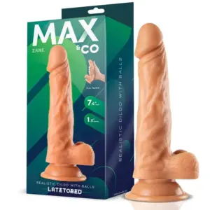 Max&Co Zane - Letapasztható realisztikus dildó herékkel (19,5 cm) - Image 3