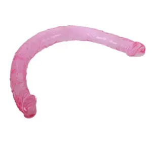 LyBaile Double Dong - kétvégű, élethű dildó - 44,5 cm (rózsaszín) - Image 4