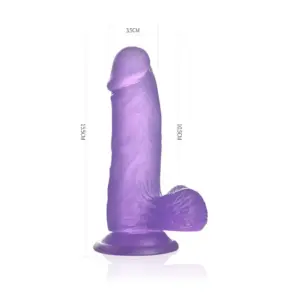 Lovetoy Jelly Studs 6" - Zselés dildó (lila) -15cm - Image 4