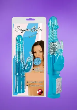 You2Toys - Sugar Babe - Gyöngyös, nyuszis vibrátor (kék)