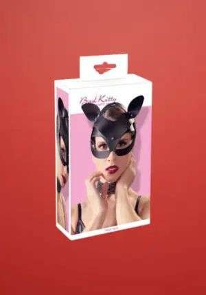 Bad Kitty - Műbőr, strasszos cicamaszk (fekete)