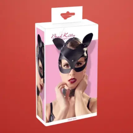 Bad Kitty - Műbőr, strasszos cicamaszk (fekete)