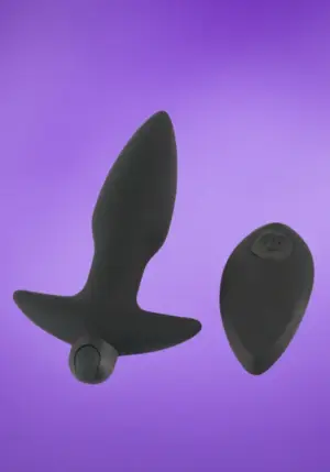 Black Velvet Butt Plug - Akkus, rádiós anál vibrátor (fekete)