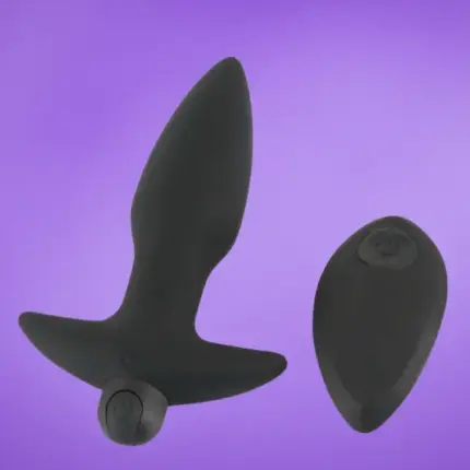 Black Velvet Butt Plug - Akkus, rádiós anál vibrátor (fekete)