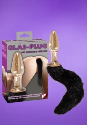 You2Toys - Üveg anál kúp cicafarokkal