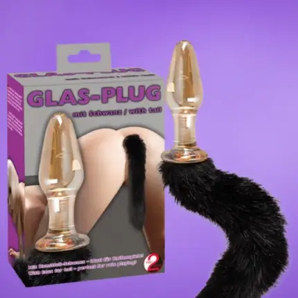 You2Toys - Üveg anál kúp cicafarokkal