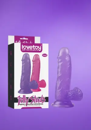 Lovetoy Jelly Studs 6" - Zselés dildó (lila) -15cm