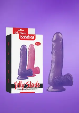 Lovetoy Jelly Studs 7" - Zselés dildó (pink) -17cm