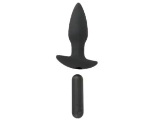 Black Velvet Butt Plug - Akkus, rádiós anál vibrátor (fekete) - Image 2