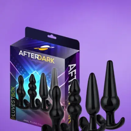 Afterdark Luvest - Análdugó készlet (fekete)