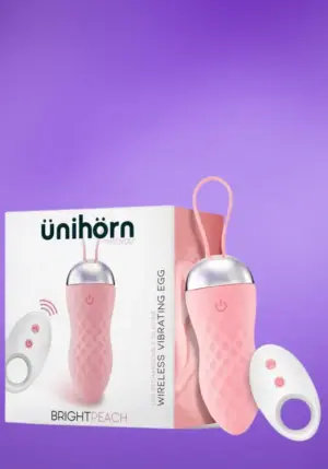 Ünihörn Brightpeach - Akkus vibrációs tojás (barack)