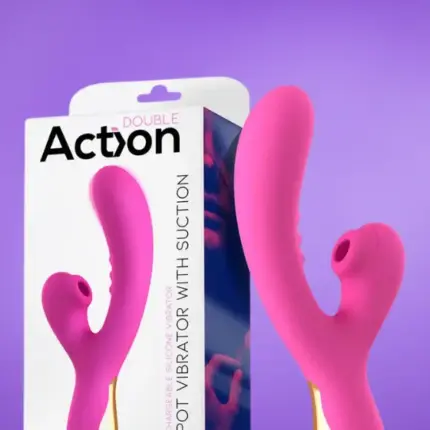 Action No. Twenty - G-pont vibrátor szívó csiklókarral (pink)