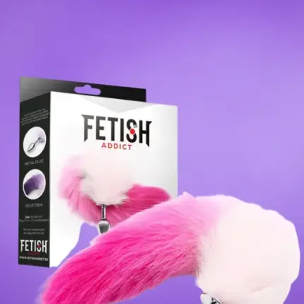Fetish Addict - Metál análdugó rózsaszín rókafarokkal