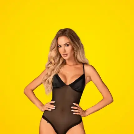 Obsessive Alifini - Body hátul szárnyas csipkével L/XL