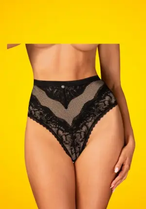 Obsessive Olvidia - Fekete magas állású bugyi M/L