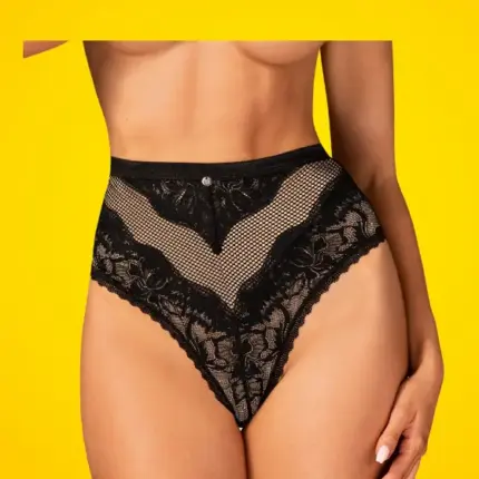 Obsessive Olvidia - Fekete magas állású bugyi M/L