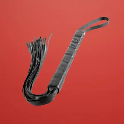 Fetish Fantasy - Műbőr korbács (fekete)