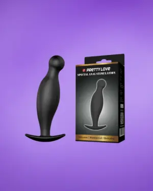 Pretty Love Silicone - Gömbös análdugó (fekete)