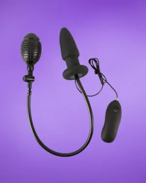 Pumpálható anál tágító vibrátor (fekete)