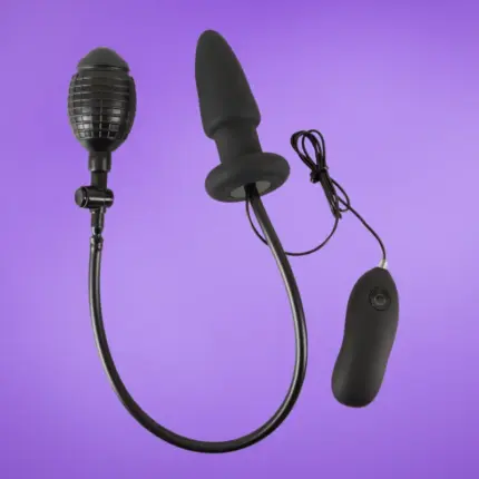 Pumpálható anál tágító vibrátor (fekete)