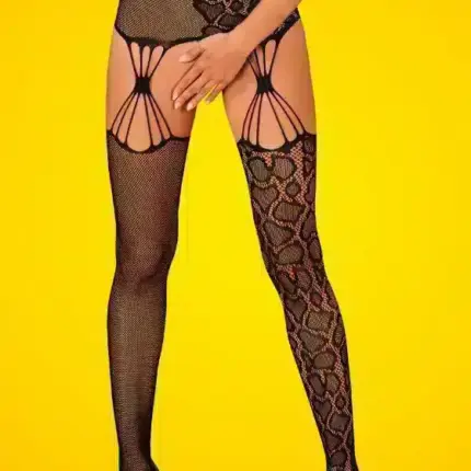 Obsessive S821 - Harisnyatartós nyitott harisnya S/M/L