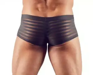 Áttetsző, csíkos boxer (fekete) S - Image 3