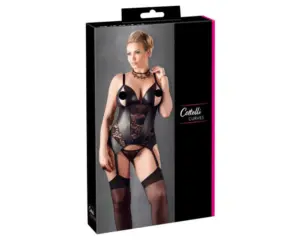 Cottelli - Virágos női felső, telt idomokra (fekete) XL - Image 5